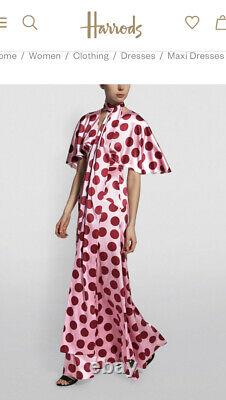Robe Maxi en soie rose à pois Dolce Gabbana BNWT