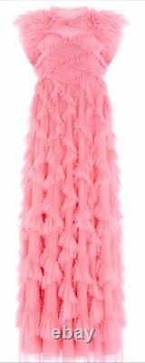 Robe à volants Genevieve 14 de Needle and Thread en corail, en parfait état