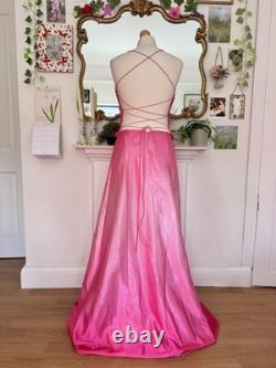 Robe de bal deux pièces à perles YVE London conte de fées vintage des années 2000