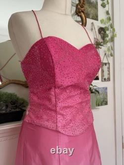 Robe de bal deux pièces à perles YVE London conte de fées vintage des années 2000