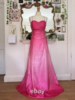 Robe de bal deux pièces à perles YVE London conte de fées vintage des années 2000