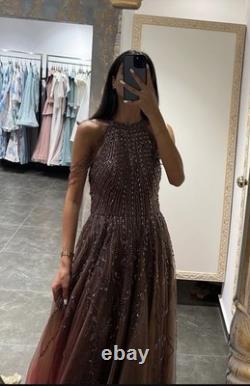 Robe de bal rose à col halter / robe de fête