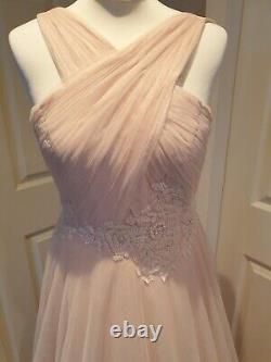 Robe de bal rose neuve avec étiquette, taille 10, jupe en tulle et finitions en diamants