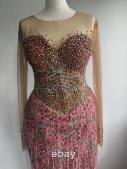 Robe de cérémonie ornée inspirée des tenues africaines indigènes, taille UK 10-12