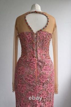 Robe de cérémonie ornée inspirée des tenues africaines indigènes, taille UK 10-12
