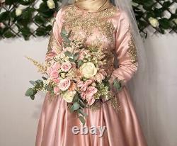 Robe de mariée rose sur mesure