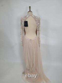 Robe de soirée cocktail en paillettes rose de Needle & Thread RARE, NEUVE, dans sa boîte #M