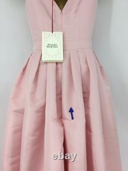Robe en faille de soie plissée Alexander McQueen Femme IT38 UK6 Rose Glacé Prix de vente conseillé 3200£