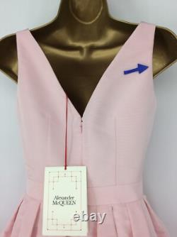 Robe en faille de soie plissée Alexander McQueen Femme IT38 UK6 Rose Glacé Prix de vente conseillé 3200£