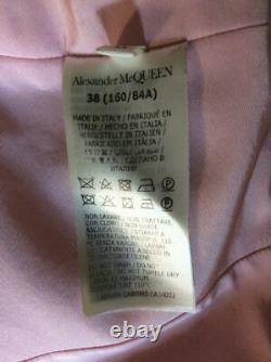 Robe en faille de soie plissée Alexander McQueen Femme IT38 UK6 Rose Glacé Prix de vente conseillé 3200£