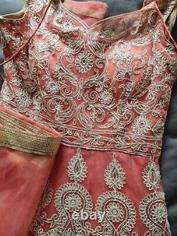 Robe indienne Anarkali neuve taille 10, jolie robe en filet rose