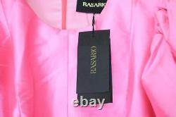 Robe longue avec manches bouffantes et jupe volumineuse en soie rose pour dames RASARIO, taille EU38 UK10, NEUVE.