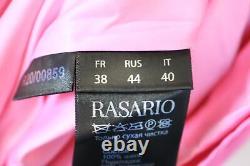 Robe longue avec manches bouffantes et jupe volumineuse en soie rose pour dames RASARIO, taille EU38 UK10, NEUVE.