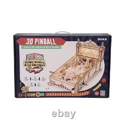 Rokr 482pcs 3d Pinball Machine Puzzle En Bois Modèle Bricolage Pour Jeu De Fête De Famille Enfant