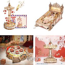 Série de kits de construction de parc d'attractions Rokr Puzzle en bois Machine à billes pour cadeaux
