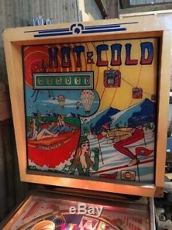 Ski Vintage Hot & Cold Pinball Machine À Americana Memorabilia Man Cave Barn Trouver