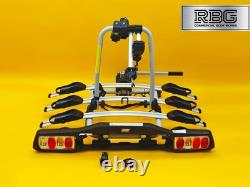 Support de vélo pour 4 vélos, monté sur boule d'attelage, capacité de 60 kg, porte-vélo inclinable pour attelage arrière de voiture, Royaume-Uni