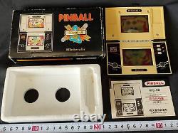 Système de jeu portable Vintage Nintendo Game & Watch Pinball avec manuel, ensemble de boîte-g1213