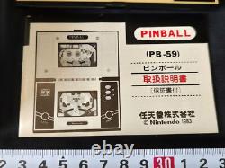 Système de jeu portable Vintage Nintendo Game & Watch Pinball avec manuel, ensemble de boîte-g1213