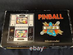 Système de jeu portable Vintage Nintendo Game & Watch Pinball avec manuel, ensemble de boîte-g1213