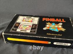 Système de jeu portable Vintage Nintendo Game & Watch Pinball avec manuel, ensemble de boîte-g1213