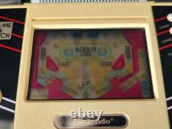 Système de jeu portable Vintage Nintendo Game & Watch Pinball avec manuel, ensemble de boîte-g1213