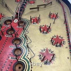 Table de jeu de billes vintage Joseph Schneider Kick-Back Bagatelle Pinball USA