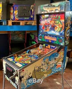 Tales Pinball Williams Poisson 1992 Flipper Orig. Jamais Restaurateur 100% Travail. + Manuel