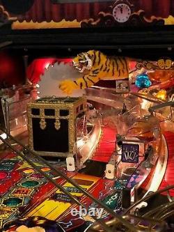 Théâtre De Magic Tom Pinball Machine Orange, Tiger Rayé Led Mod