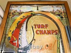 Turf Champs 1936 Vintage Pinball Penny Arcade Machine Rare Et Collectionnable