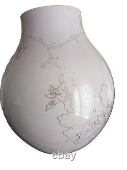 Vase floral rose et or Ikea, collectionnable.