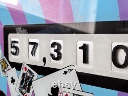 Verre de fond original Gottlieb’s High Hand pour flipper d’arcade, encadré, 59 cm x 54 cm