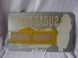 Verre de fond original vintage « Sugar Daddy » pour machine de flipper, 34 cm x 20 cm
