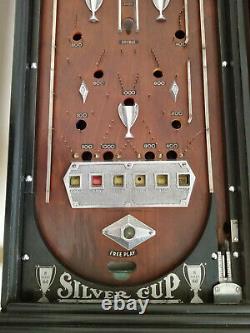 Vintage 1933 Genco Pinball Mécanique 6d Penny Tasse Argent Machine Bally Williams