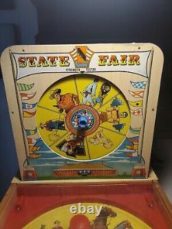 Vintage 1950 State Fair Strength Tester Pinball Machine Superior Toy Co