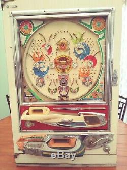 Vintage Japon Sanyo Pachinko Flipper Machine No Verre Pieces / Réparation Untested Lpu