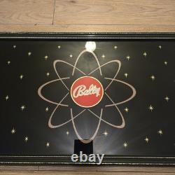 Vitre encadrée de machine à pinball Bally pièce vintage rétro affichage 13 x 25