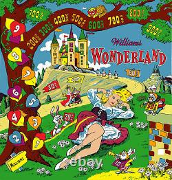 Williams 1955 Wonderland Pinball Remplacement De La Machine Backglass Awesome Artwork