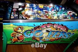 Williams 1997 Aucun Good Gofers Arcade Flipper Machine Excellent État Leds