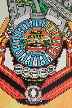 Williams High Speed Pinball Machine Playfield Overlay