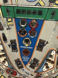 Williams Taxi Pinball Machine Utilisé Playfield. Art En Bois Rétro. 1988
