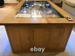 Zaccaria Locomotion Pinball Machine Table Basse Oak Table 1981 Play Field